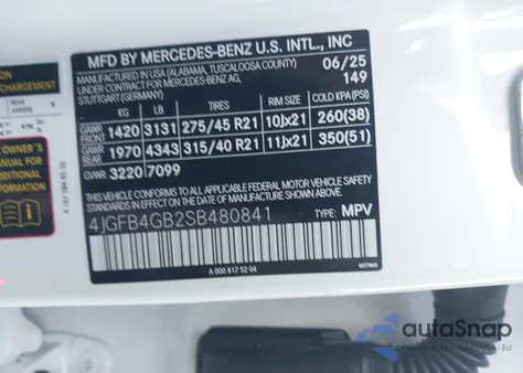 2025 Mercedes-Benz Gle 4Matic from USA, damaged, VIN 4JGFB4GB2SB480841